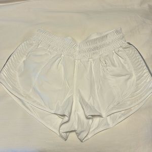 White Lululemon running short size 6